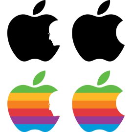 Apple Steve Jobs Logo Vector Png | Apple Tribute Silhouette Logo | Steve Jobs Memorial Apple Icon | Innovative Tech Brand Emblem