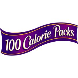 100 Calorie Packs logo vector | Portion‑controlled snack branding | Purple ribbon snack logo | Low‑calorie snack pack identity