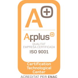 Applus A+ Quality Certification Logo | Applus ISO 9001 Badge | Applus Certification Technological Center Emblem | Applus Corporate Quality Mark