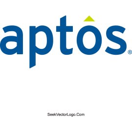 Aptos Logo Vector PNG | Modern retail technology wordmark | Blue lowercase logotype with green accent | Clean, approachable corporate branding