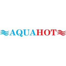 Aqua Hot Logo Vector PNG | Aqua-Hot Heating Systems Brandmark | AquaHot Hydronic Heating Emblem | Aqua Hot Blue and Red Wave Logo