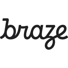 Braze Logo Vector PNG | Braze wordmark in cursive script | Modern customer engagement platform logo | Minimal monochrome Braze branding