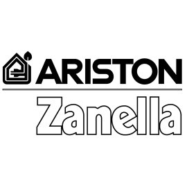 Ariston Zanella Logo Vector PNG | Modern Heating and Home Comfort Brand Emblem | Bold Wordmark with Distinctive House and Flame Icon | Clean Monochrome Logo for Versatile Applications