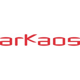 ArKaos Logo Vector PNG | Modern ArKaos Wordmark Design | Minimalist ArKaos Brand Identity | Red ArKaos Logotype for Media Software