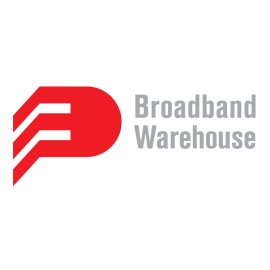 Broadband Warehouse Ltd Logo Vector PNG | Modern connectivity emblem for Broadband Warehouse | Minimalist red and grey telecommunications brand mark | High-speed internet and networking logo design