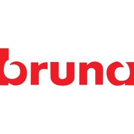 Bruna Logo Vector PNG | Bold red wordmark branding | Contemporary retail identity | Clean minimalist typographic logo