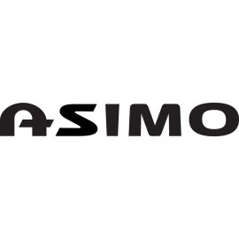 ASIMO logo vector PNG | Futuristic robotics wordmark | Minimalist black logotype | Technological innovation emblem