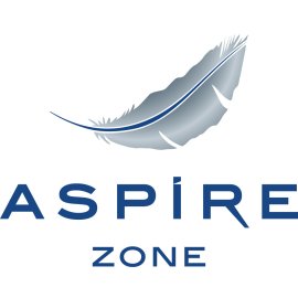 Aspire Zone Logo Vector PNG | Aspire Zone sports destination emblem | Feather-inspired Aspire Zone branding | Modern Aspire Zone corporate identity