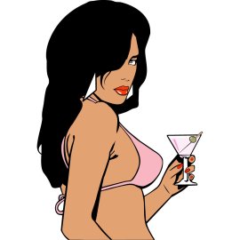 Gta Vice City Woman Logo Png | Gta Vice City Woman Logo Vector | Neon Noir Glamour  Urban Retro Chic  Femme Fatale Freedom  Pixelated Paradise