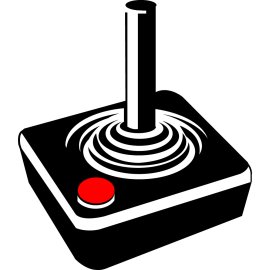 Atari Control Logo Vector Png | Classic Atari Joystick Emblem | Retro Gaming Atari Controller Icon | Vintage Atari Brand Symbol