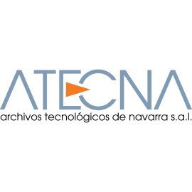 Atecna Logo Vector PNG | Atecna Archivos Tecnológicos de Navarra Corporate Emblem | Modern Atecna Wordmark with Orange Arrow Symbol | Atecna Brand Identity Logotype