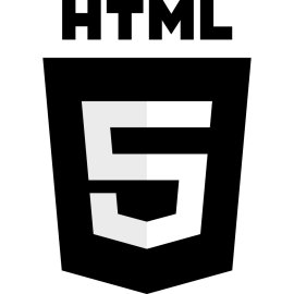 Html5 With Wordmark Blackwhite Logo Png | Html5 With Wordmark Blackwhite Logo Vector | The Structural Standard  The Semantic Core  The Modern Web's Canvas  The Black & White Foundation