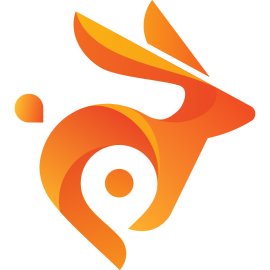 Bunny Icon Logo Vector PNG | Dynamic Rabbit Brand Emblem | Modern Gradient Hare Symbol | Fast and Playful Mascot Mark