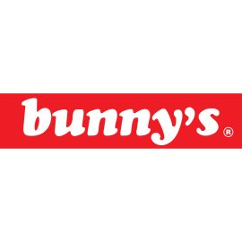 Bunny's Logo Vector PNG | Classic Bunny's Brand Wordmark | Bold Red Bunny's Logotype | Friendly Script Bunny's Branding