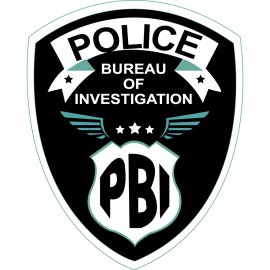 Bureau Of Investigation PBI Logo Vector PNG | Modern Police Bureau Emblem | Shield-Style Law Enforcement Badge | PBI Investigative Division Insignia