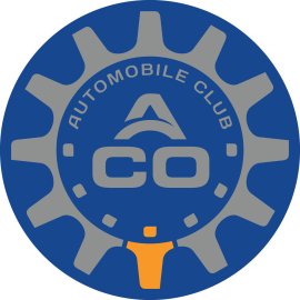 Automobile Club de l’Ouest ACO emblem|Modern motorsport gear-shaped insignia|Iconic blue and grey racing organization logo|Symbol of endurance racing heritage and innovation