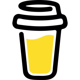 Buy Me A Coffee Logo Vector PNG | Minimal Coffee Cup Icon | Creator Support Branding Symbol | Modern Tipping Platform Emblem