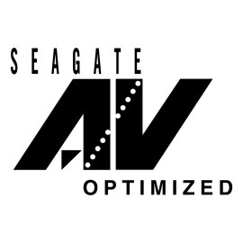 Seagate AV Optimized Logo Vector PNG | Professional AV Storage Branding | High-Performance Media Drive Emblem | Monochrome Technology Wordmark