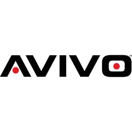 Avivo Logo Vector PNG | Minimalist Avivo Wordmark | Red Focus Dot Symbol | Modern Technology Branding