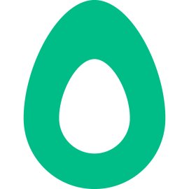 Avocode Logo Vector PNG | Modern avocado-shaped emblem | Minimalist design collaboration symbol | Fresh green digital product identity