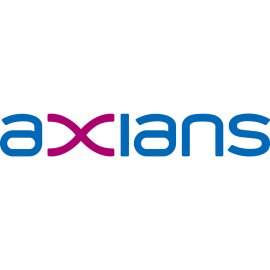 Axians Logo Vector PNG | Axians Wordmark in Blue and Magenta | Modern Connected Technology Branding | Axians Corporate Identity Symbol