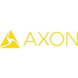 Axon Logo Vector PNG | Modern Axon Wordmark Emblem | Yellow Triangular Axon Symbol | Minimalist Technology Brand Logo