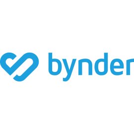 Bynder Logo Vector PNG | Bynder Blue Heart Symbol | Bynder Brandmark and Logotype | Bynder Digital Asset Management Logo