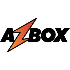Azbox Logo Vector PNG|Dynamic Azbox brand emblem|Modern Azbox lightning wordmark|Energetic Azbox visual identity